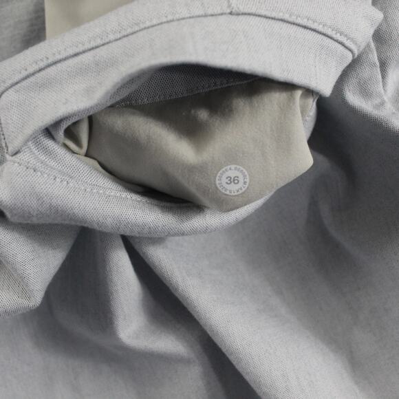 Lululemon Shorts Mens 36 Commission Short Relaxed Chino Grey Performance Casual - Picture 5 of 9